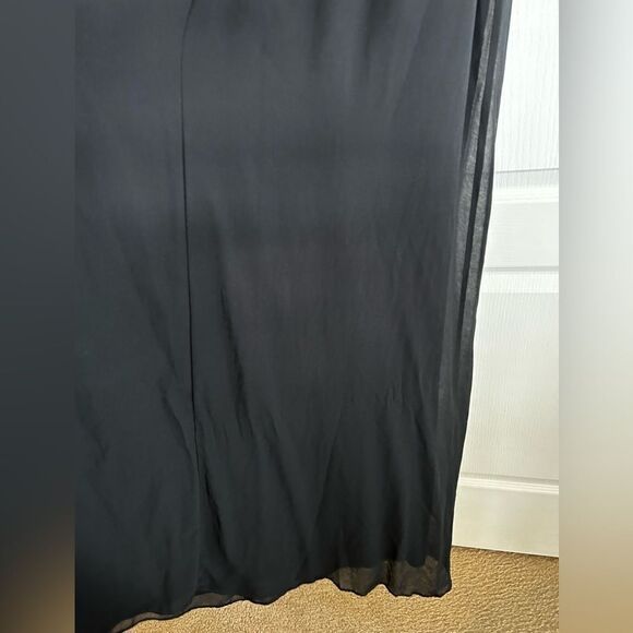 City Chic high neck lace panel maxi dress Flowy M SZ 20 gothic black industrial - Picture 4 of 13